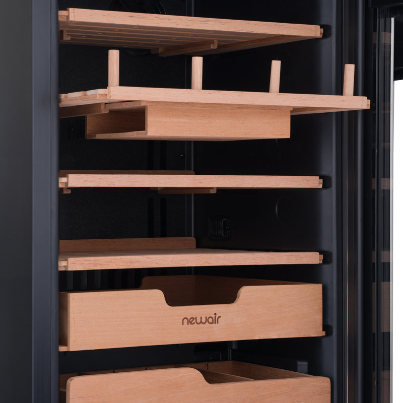 Newair x Boveda 500 Count Electric Humidor, Spanish Cedar Shelves